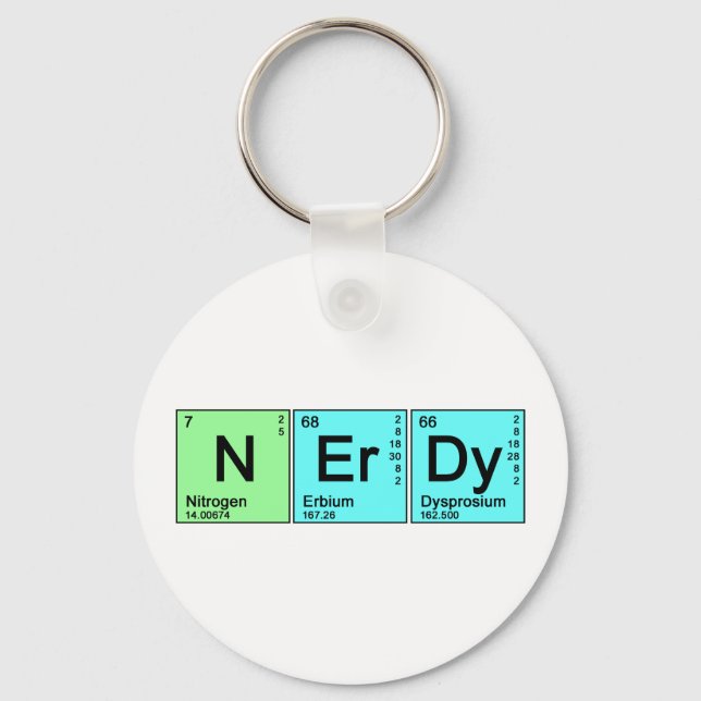 Periodischer Nerd Schlüsselanhänger (Vorderseite)