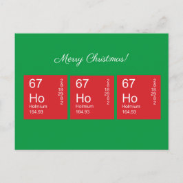 Periodischer Rot- und Grüner Ho Ho Ho-Ho-Tisch Postkarte