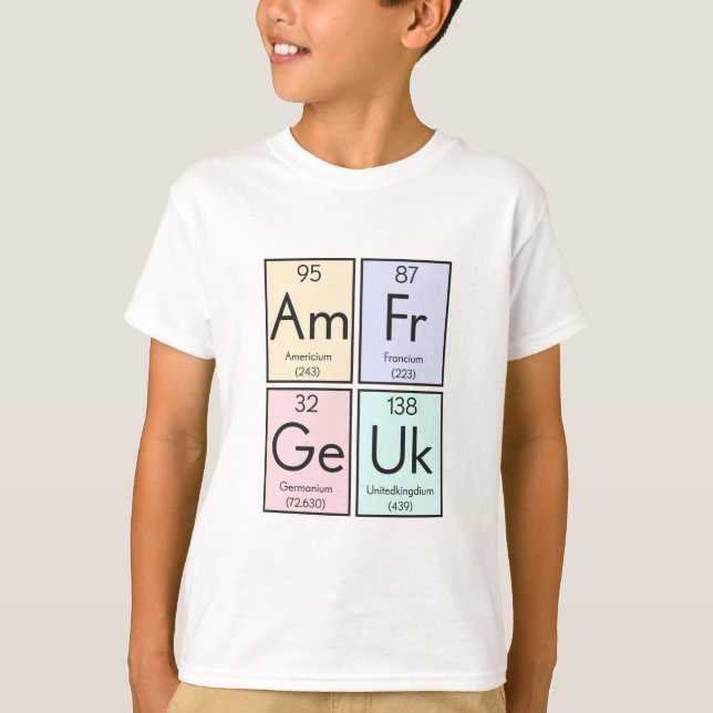 Periodischer Spaß für britische Elemente T-Shirt (Vorderseite)