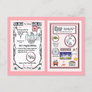 Periodischer Tabellendrache - Indiumkarte Postkarte