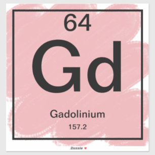 Periodischer Tafelaufkleber - Gadolinium Aufkleber