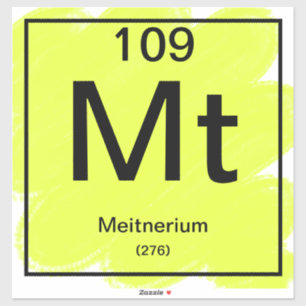 Periodischer Tafelaufkleber - Meitnerium Aufkleber