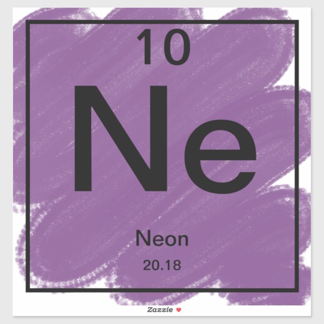 Periodischer Tafelaufkleber - Neon Aufkleber (Blatt)