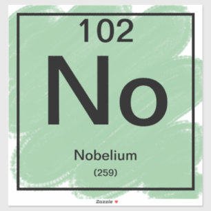 Periodischer Tafelaufkleber - Nobelium Aufkleber