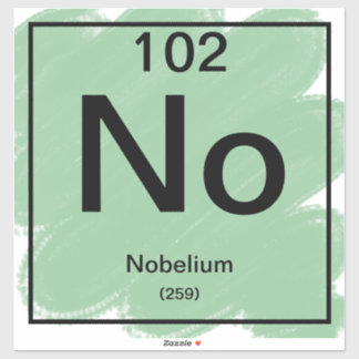 Periodischer Tafelaufkleber - Nobelium Aufkleber