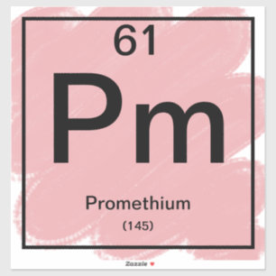 Periodischer Tafelaufkleber - Promethium Aufkleber