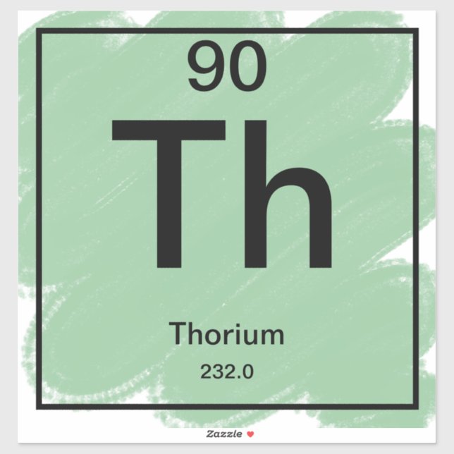 Periodischer Tafelaufkleber - Thorium Aufkleber (Blatt)