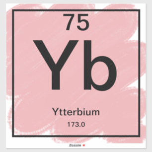 Periodischer Tafelaufkleber - Ytterbium Aufkleber