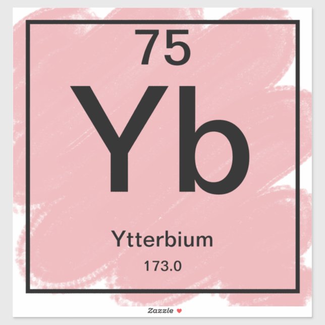 Periodischer Tafelaufkleber - Ytterbium Aufkleber (Blatt)