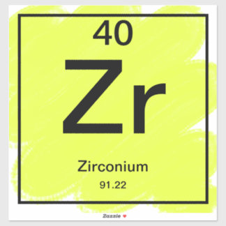 Periodischer Tafelaufkleber - Zirkonium Aufkleber