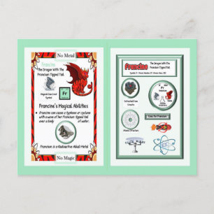 Periodischer Tafeldrache - Francium-Karte Postkarte