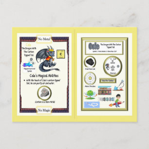 Periodischer Tafeldrache - Kohlenstoffkarte Postkarte