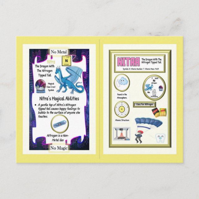 Periodischer Tafeldragon - Stickstoffkarte Postkarte (Vorderseite)