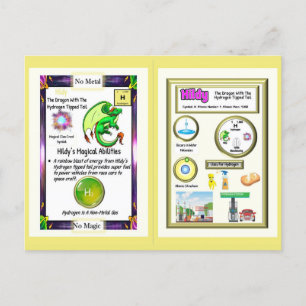 Periodischer Tafeldragon - Wasserstoffkarte Postkarte