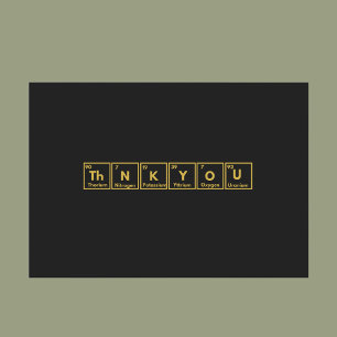 Periodischer Tisch Danke Karte