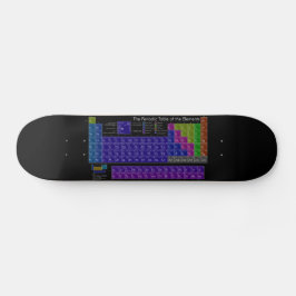 Periodischer Tisch der Elemente farbenfrohe schwar Skateboard