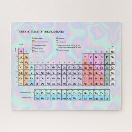Periodischer Tisch der Elemente, pastellfarben iri Puzzle