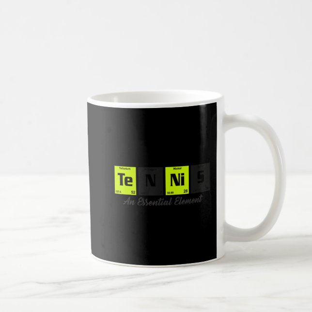 Periodischer Tisch der Elemente Tennis Player Gesc Kaffeetasse (Rechts)