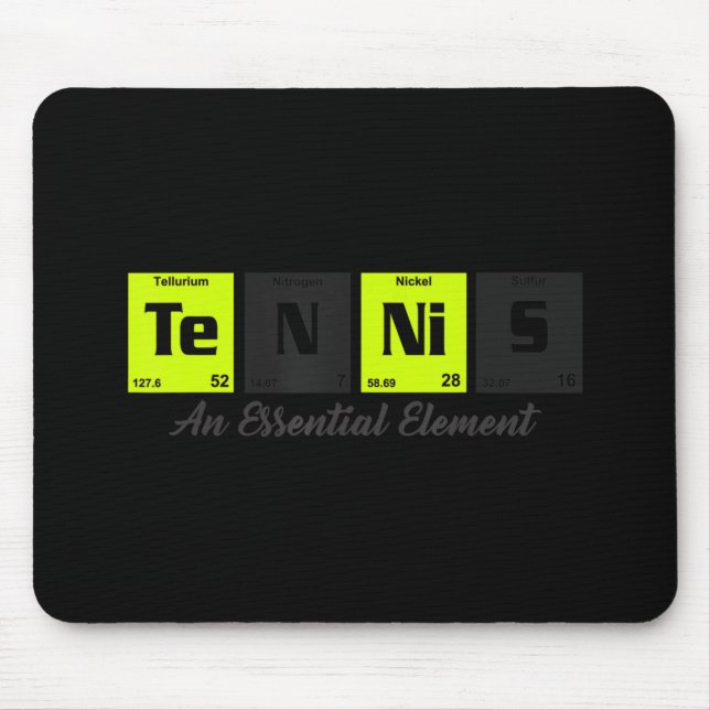 Periodischer Tisch der Elemente Tennis Player Gesc Mousepad (Vorne)