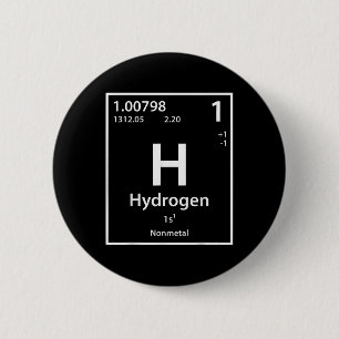 Periodischer Tisch für Funny Hydrogen Button