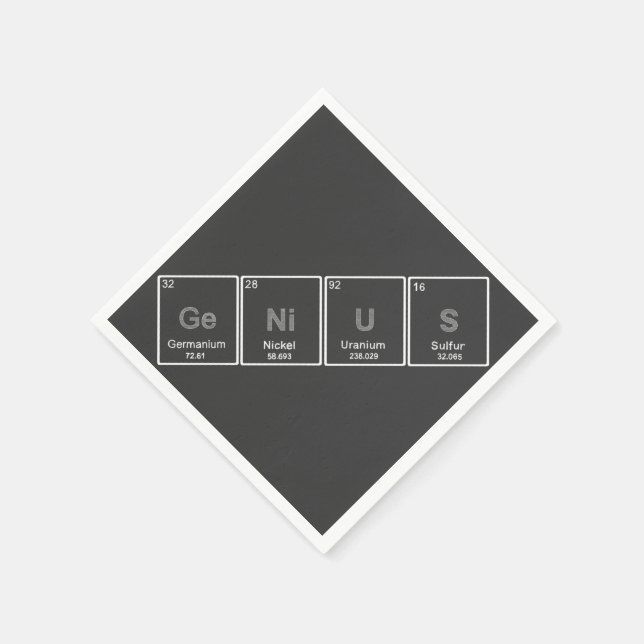 Periodischer Tisch GeNiUS Cocktail Serviette (Ecke)