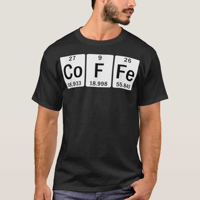 Periodischer Tischkaffee T-Shirt (Vorderseite)