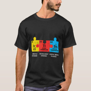Periodischer Tischtennisstil für Autismus-Elemente T-Shirt
