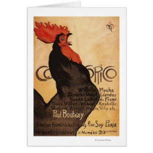 Periodisches Cocorico-Hahn-Werbeplakat