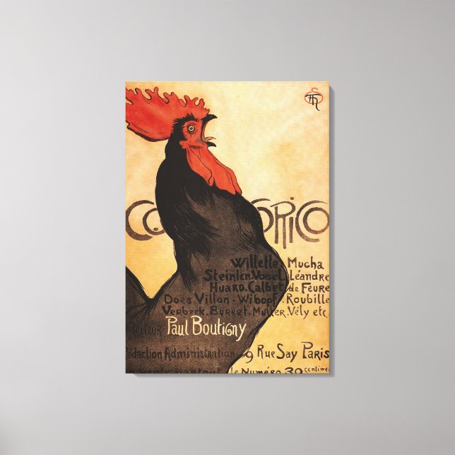 Periodisches Cocorico Rooster Promotionposter Leinwanddruck (Vorderseite)