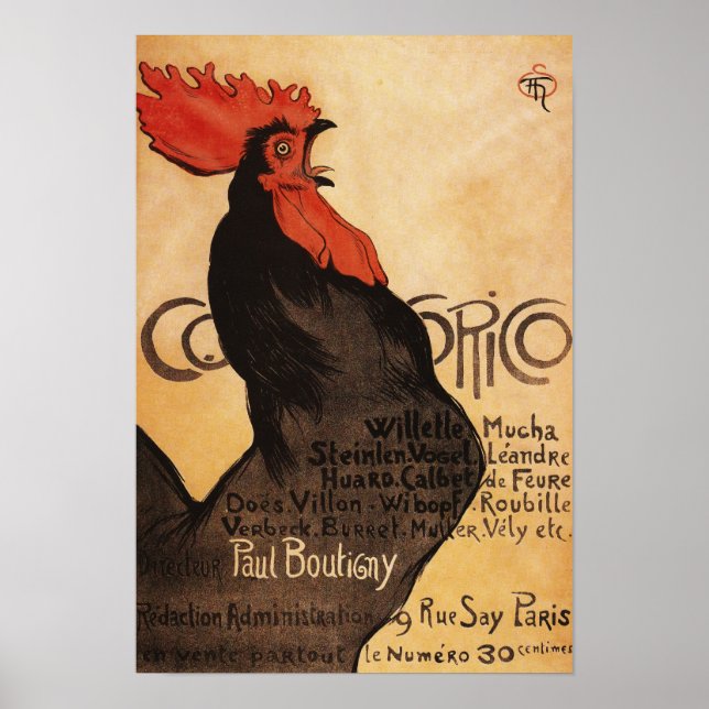 Periodisches Cocorico Rooster Promotionposter Poster (Vorne)