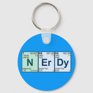 periodisches nerdy schlüsselanhänger
