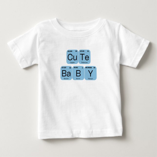 Periodisches niedliches Baby-Tabellenelement Baby T-shirt (Vorderseite)