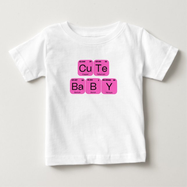 Periodisches niedliches Baby-Tabellenelement Baby T-shirt (Vorderseite)