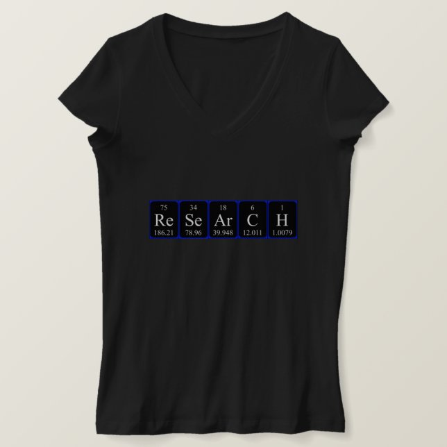 Periodisches Shirt der Tabellennamen (Design vorne)