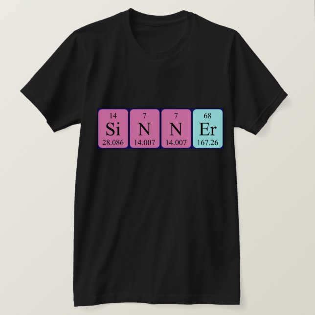 Periodisches Sinner-Shirt T-Shirt (Design vorne)