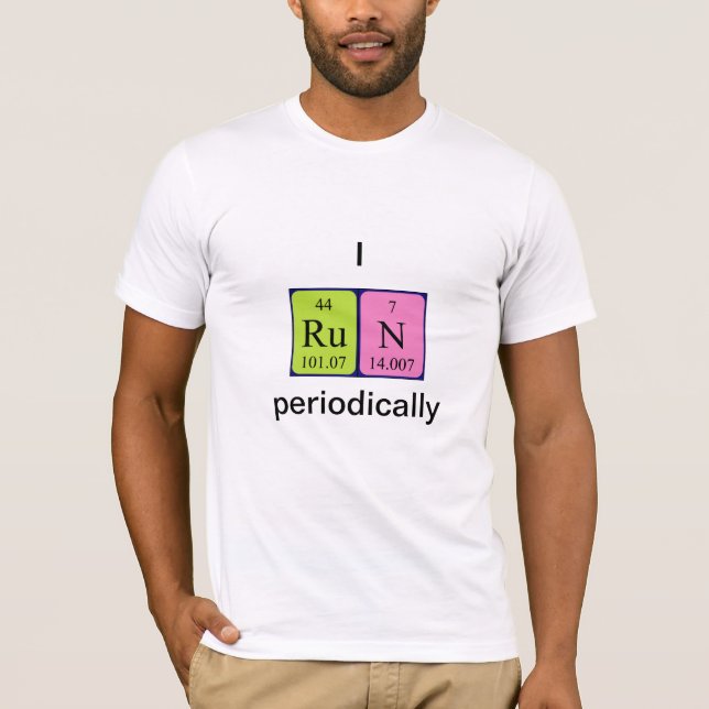 Periodisches Tabellenwort Shirt 2 ausführen (Vorderseite)