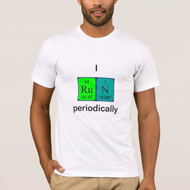Periodisches Tabellenwort Shirt 7 ausführen (Vorderseite)