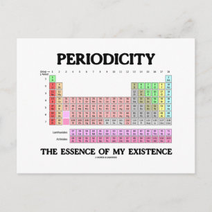 Periodizität Essence My Existence (Periodic Table) Postkarte