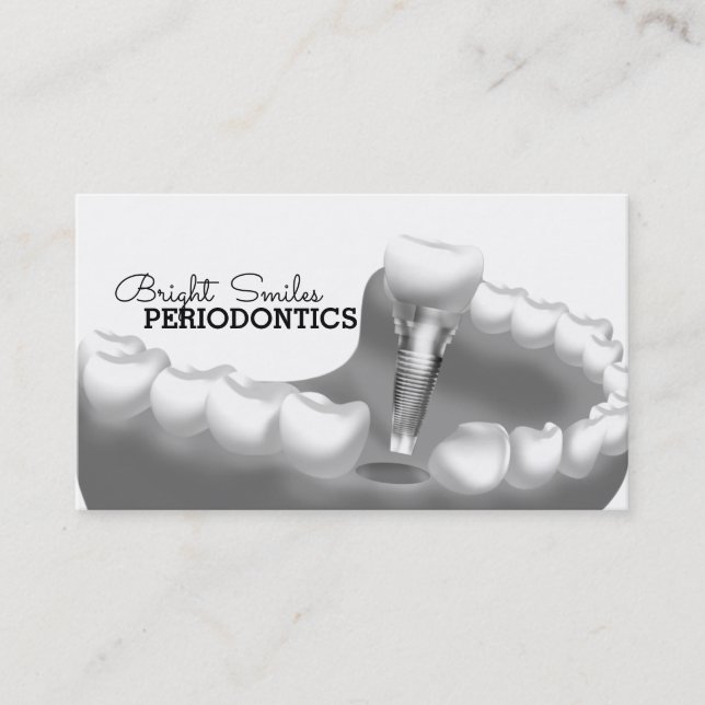 Periodontist Dentist Business Card Visitenkarte (Vorderseite)