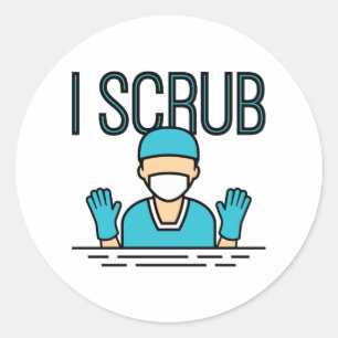 Perioperative chirurgische Krankenversorgung I Runder Aufkleber