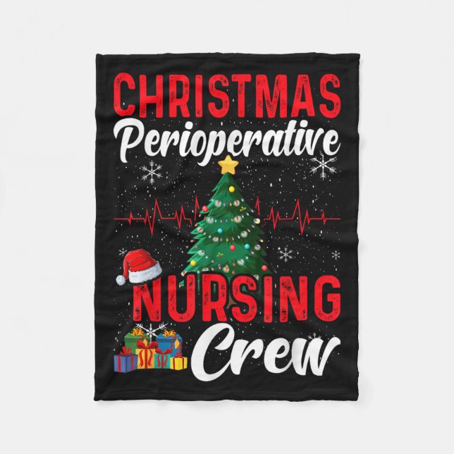 Perioperative Nurse Pre Op Nursing Christmas Crew  Fleecedecke (Vorderseite)