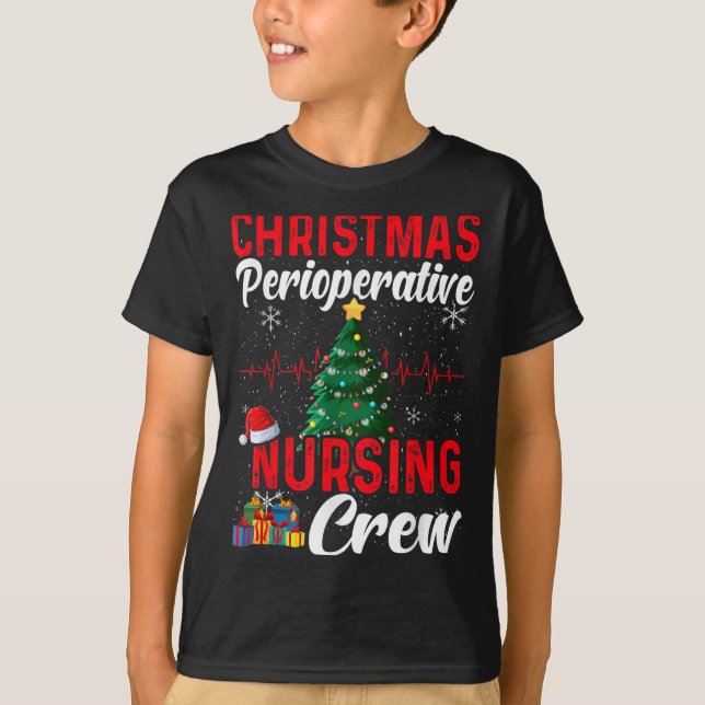 Perioperative Nurse Pre Op Nursing Christmas Crew  T-Shirt (Vorderseite)