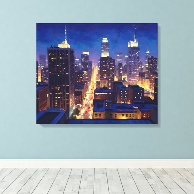 Peripheral Metropolis View Leinwanddruck (Insitu (Holzboden))