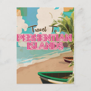 Peripherianische Inseln Vintages Urlaubspaket Postkarte