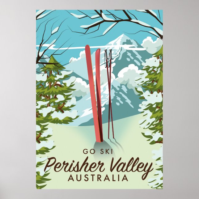 Perisher Valley Australia Ski. Poster (Vorne)