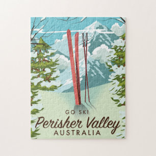 Perisher Valley Australien Skigebiet. Puzzle