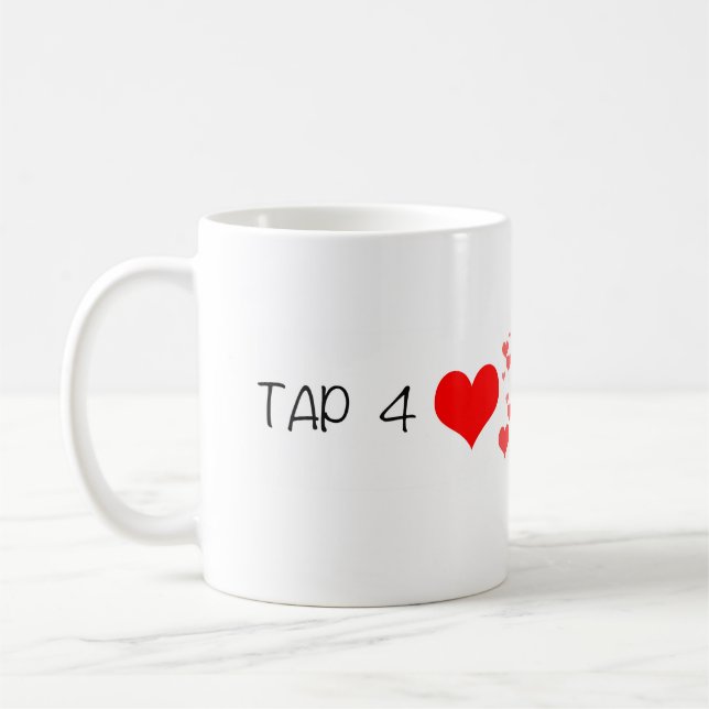 PERISKOP stechen für Herz-Tasse an Kaffeetasse (Links)