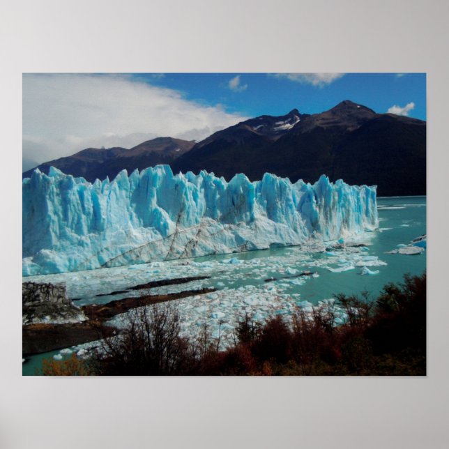 Perito Moreno Glacier Front in den Anden Poster (Vorne)