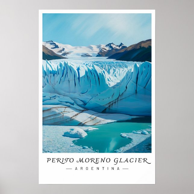 Perito Moreno Gletscher Argentinien Kunst, Patagon Poster (Vorne)