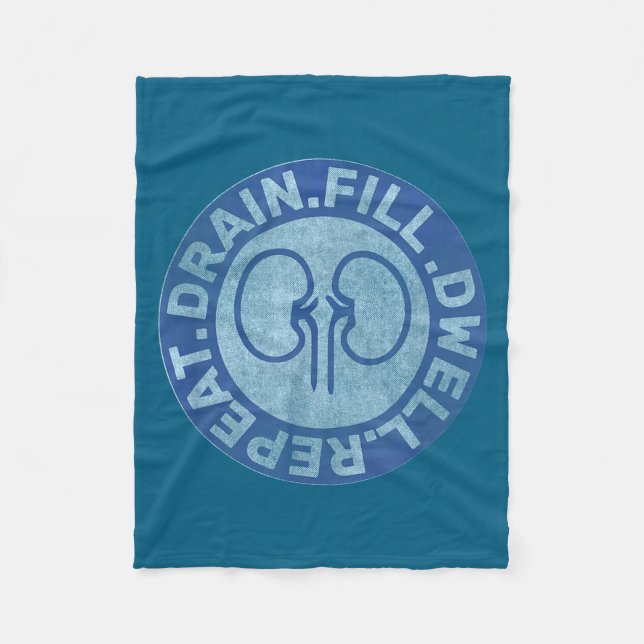 Peritoneal Dialysis Nurse Funny Quote - Black, Uni Fleecedecke (Vorderseite)